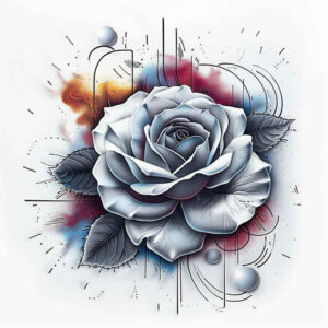 delicate-rose-tattoo – tattoo design ideas free ai generated – simple-dot – for-behind-ear – Gallery: roses-inkby-ai