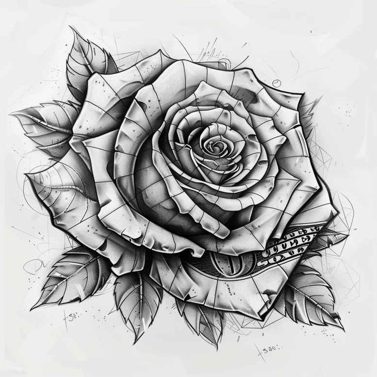 delicate-rose-tattoo – tattoo design ideas free ai generated – single-dot – for-spine – Gallery: roses-inkby-ai