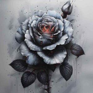 delicate-rose-tattoo – tattoo design ideas free ai generated – subtle-shape – for-upper-shoulder – Gallery: roses-inkby-ai