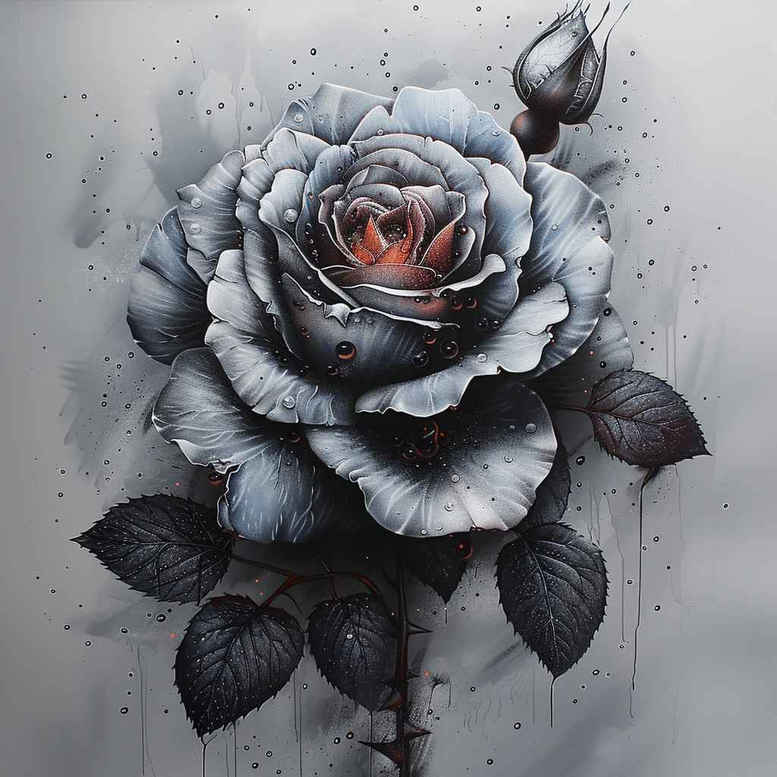delicate-rose-tattoo – tattoo design ideas free ai generated – subtle-shape – for-upper-shoulder – Gallery: roses-inkby-ai