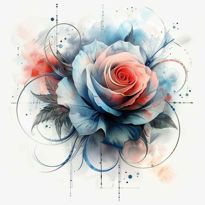 detailed-rose-tattoo – tattoo design ideas free ai generated – minimal-texture – for-upper-thigh – Gallery: roses-inkby-ai