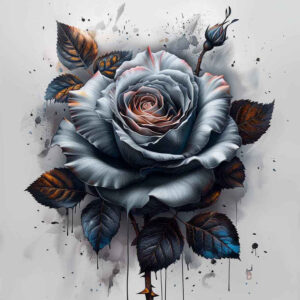 detailed-rose-tattoo – tattoo design ideas free ai generated – pinprick – for-thigh – Gallery: roses-inkby-ai