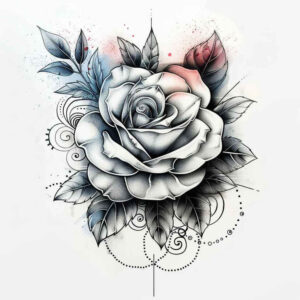 detailed-rose-tattoo – tattoo design ideas free ai generated – pure-design – for-stomach – Gallery: roses-inkby-ai