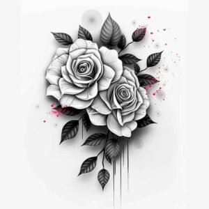 detailed-rose-tattoo – tattoo design ideas free ai generated – symbol-mark – for-upper-back – Gallery: roses-inkby-ai