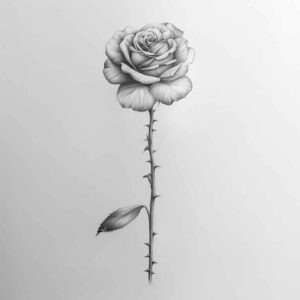 energy-rose-tattoo – tattoo design ideas free ai generated – airy – for-ankle – Gallery: roses-inkby-ai