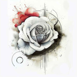energy-rose-tattoo – tattoo design ideas free ai generated – tiny-tattoo – for-upper-back – Gallery: roses-inkby-ai