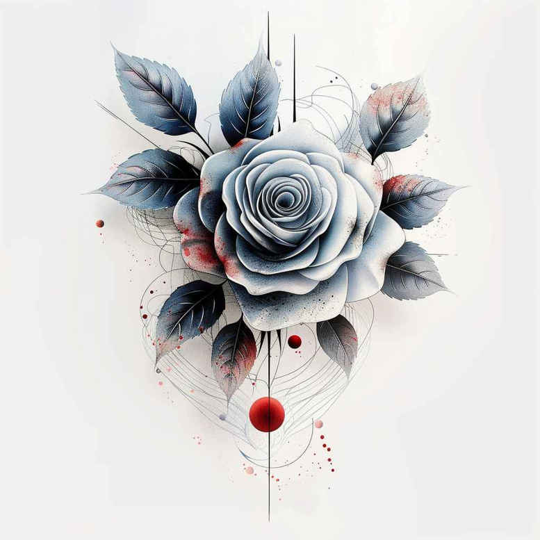 expression-rose-tattoo – tattoo design ideas free ai generated – clear-cut – for-fingers – Gallery: roses-inkby-ai