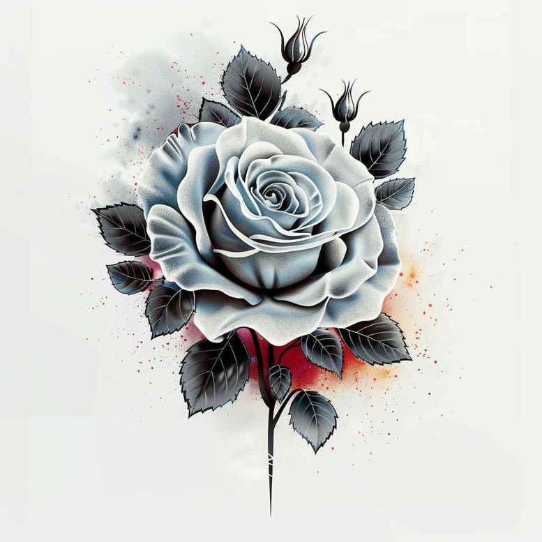 expression-rose-tattoo – tattoo design ideas free ai generated – symbol-mark – for-neck – Gallery: roses-inkby-ai