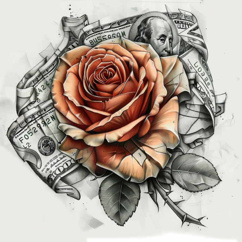 for-women – tattoo design ideas free ai generated – airy-touch – for-upper-chest – Gallery: roses-inkby-ai