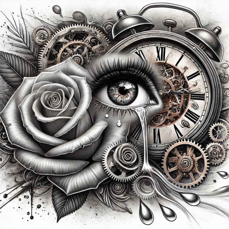 for-women – tattoo design ideas free ai generated – fine-dot – for-side-torso – Gallery: roses-inkby-ai
