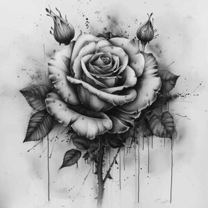 for-women – tattoo design ideas free ai generated – plain-tattoo – for-shoulder – Gallery: roses-inkby-ai