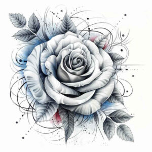 geometric-rose-tattoo – tattoo design ideas free ai generated – miniature – for-fingers – Gallery: roses-inkby-ai