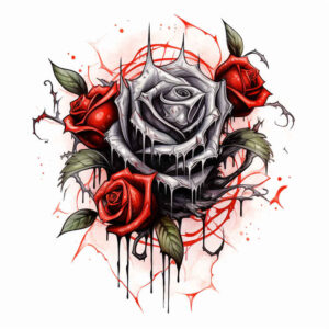 life-symbol-rose-tattoo – tattoo design ideas free ai generated – clear-edge – for-back – Gallery: roses-inkby-ai