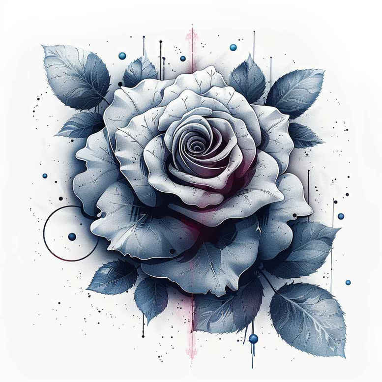 life-symbol-rose-tattoo – tattoo design ideas free ai generated – essential-lines – for-temple – Gallery: roses-inkby-ai
