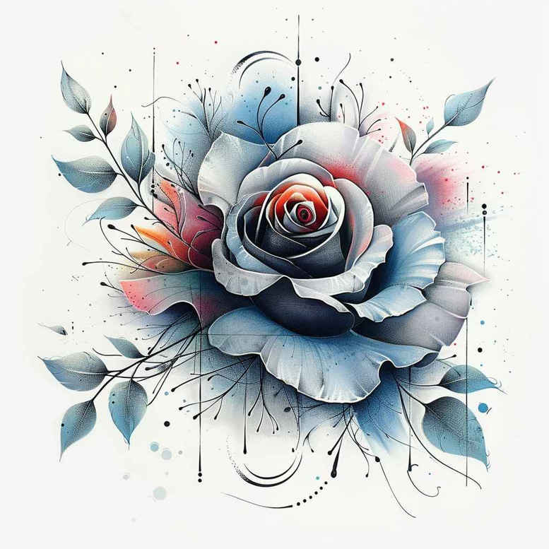 life-symbol-rose-tattoo – tattoo design ideas free ai generated – subtle – for-palm – Gallery: roses-inkby-ai