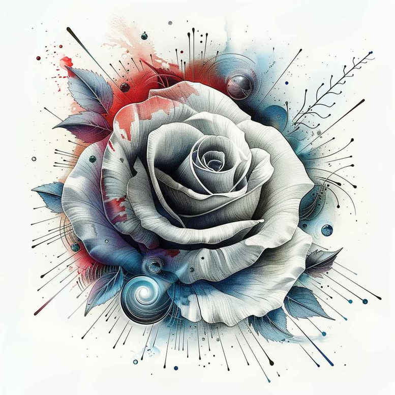 love-symbol-rose-tattoo – tattoo design ideas free ai generated – clean-stroke – for-stomach – Gallery: roses-inkby-ai