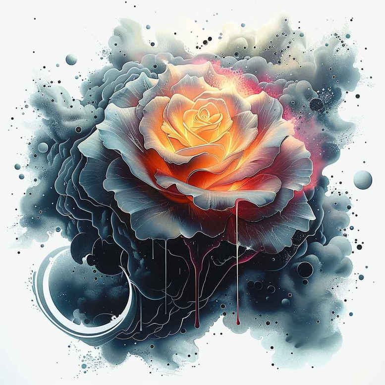 love-symbol-rose-tattoo – tattoo design ideas free ai generated – crisp-outline – for-neck – Gallery: roses-inkby-ai