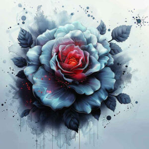 love-symbol-rose-tattoo – tattoo design ideas free ai generated – diminutive – for-lower-leg – Gallery: roses-inkby-ai