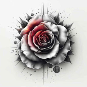 love-symbol-rose-tattoo – tattoo design ideas free ai generated – little-tattoo – for-shin – Gallery: roses-inkby-ai