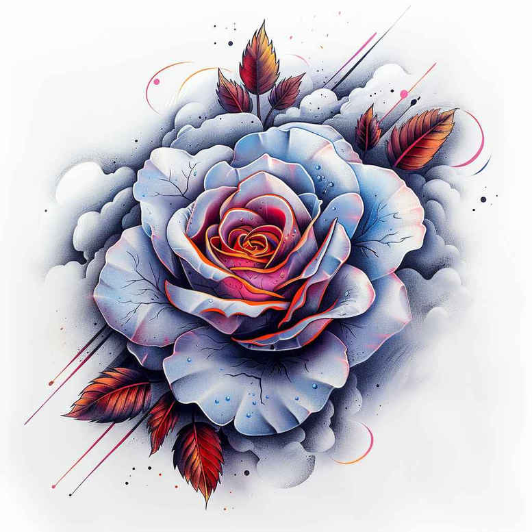 love-symbol-rose-tattoo – tattoo design ideas free ai generated – micro-design – for-calf – Gallery: roses-inkby-ai