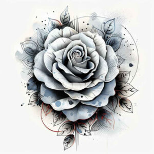 minimalist-rose-tattoo – tattoo design ideas free ai generated – basic – for-chest – Gallery: roses-inkby-ai