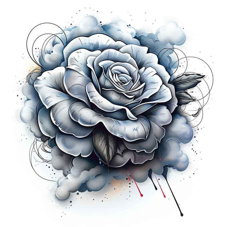 minimalist-rose-tattoo – tattoo design ideas free ai generated – miniature – for-upper-arm – Gallery: roses-inkby-ai