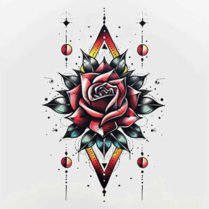 minimalist-rose-tattoo – tattoo design ideas free ai generated – no-excess – for-nape – Gallery: roses-inkby-ai
