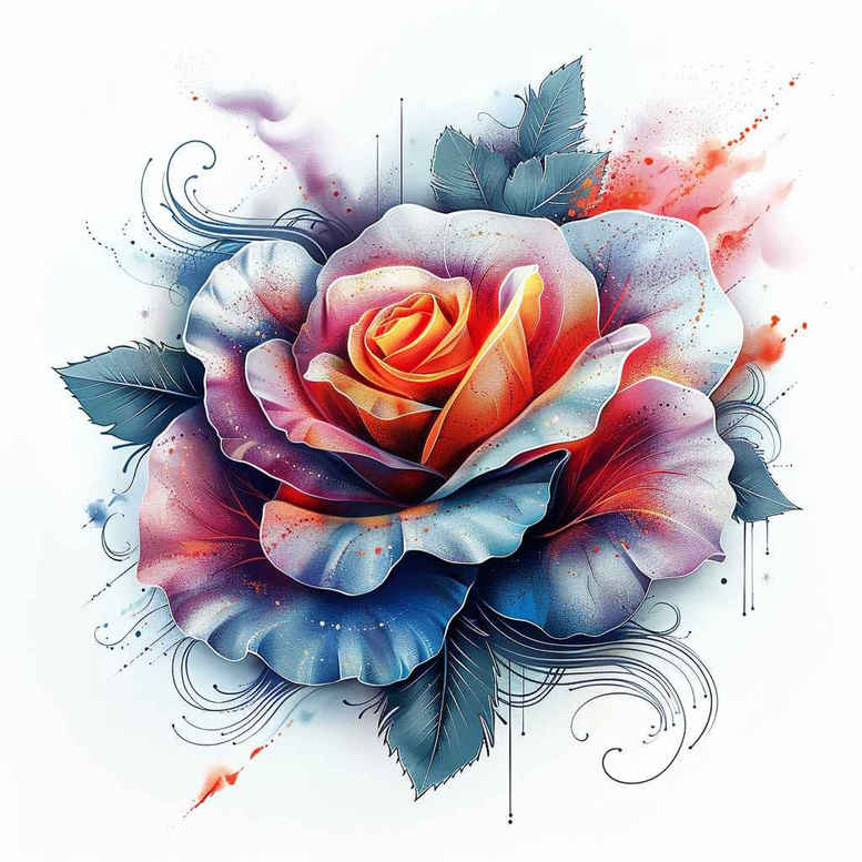 minimalist-rose-tattoo – tattoo design ideas free ai generated – silent – for-triceps – Gallery: roses-inkby-ai
