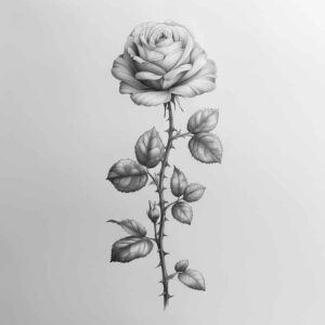 neotraditional-rose-tattoo – tattoo design ideas free ai generated – lightweight – for-full-back – Gallery: roses-inkby-ai