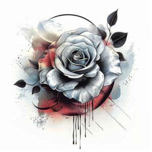 neotraditional-rose-tattoo – tattoo design ideas free ai generated – precise – for-upper-thigh – Gallery: roses-inkby-ai