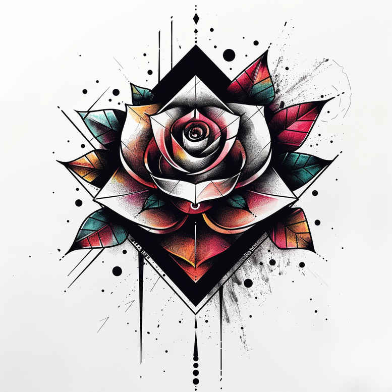 organic-line-rose-tattoo – tattoo design ideas free ai generated – no-fill – for-hand – Gallery: roses-inkby-ai