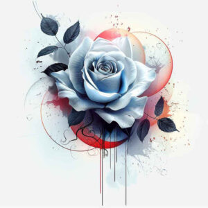 ornamental-detail-rose-tattoo – tattoo design ideas free ai generated – bare – for-upper-chest – Gallery: roses-inkby-ai