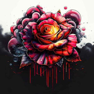 ornamental-detail-rose-tattoo – tattoo design ideas free ai generated – refined – for-nape – Gallery: roses-inkby-ai