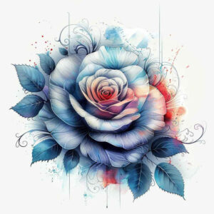 ornamental-detail-rose-tattoo – tattoo design ideas free ai generated – tiny-motif – for-abdomen – Gallery: roses-inkby-ai