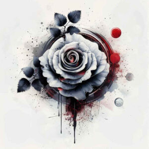 ornamental-detail-rose-tattoo – tattoo design ideas free ai generated – uncluttered – for-fingers – Gallery: roses-inkby-ai
