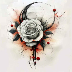 passion-symbol-rose-tattoo – tattoo design ideas free ai generated – elegant – for-chest – Gallery: roses-inkby-ai