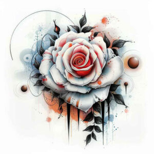 passion-symbol-rose-tattoo – tattoo design ideas free ai generated – little-tattoo – for-calf – Gallery: roses-inkby-ai