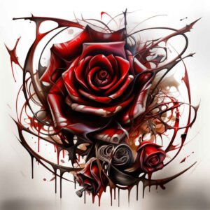 passion-symbol-rose-tattoo – tattoo design ideas free ai generated – simple-icon – for-calf – Gallery: roses-inkby-ai