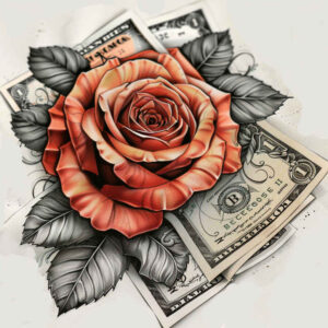 pastel-color-rose-tattoo – tattoo design ideas free ai generated – dainty – for-knee – Gallery: roses-inkby-ai