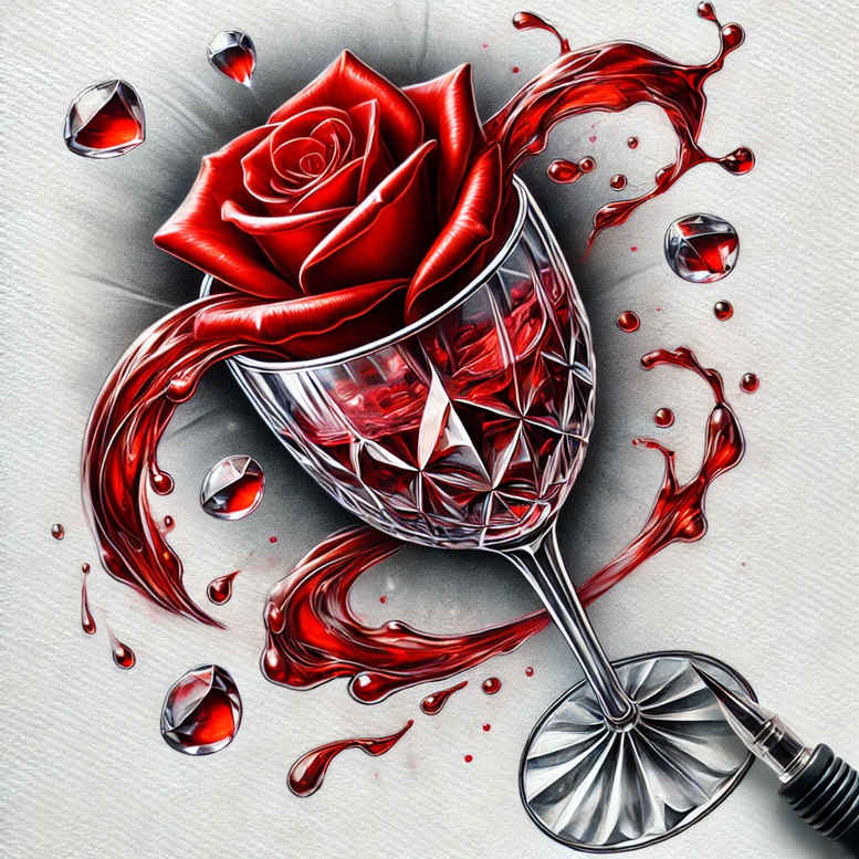 pastel-color-rose-tattoo – tattoo design ideas free ai generated – refined-ink – for-lower-back – Gallery: roses-inkby-ai