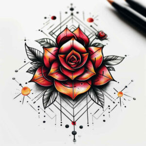 protection-symbol-rose-tattoo – tattoo design ideas free ai generated – micro-art – for-back – Gallery: roses-inkby-ai
