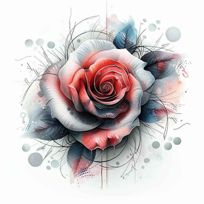 realistic-rose-tattoo – tattoo design ideas free ai generated – simple-icon – for-hand – Gallery: roses-inkby-ai