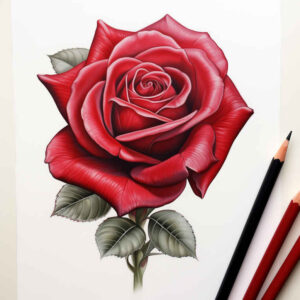 realistic-rose-tattoo – tattoo design ideas free ai generated – tiny-motif – for-back-shoulder – Gallery: roses-inkby-ai