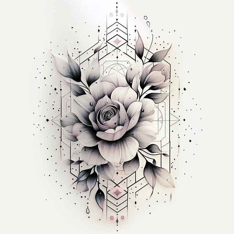 realistic-rose-tattoo – tattoo design ideas free ai generated – tiny-tattoo – for-abdomen – Gallery: roses-inkby-ai
