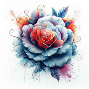 rose-abstract-tattoo – tattoo design ideas free ai generated – essential-lines – for-neck – Gallery: roses-inkby-ai