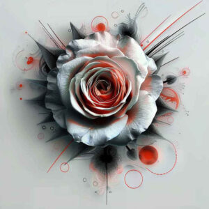rose-abstract-tattoo – tattoo design ideas free ai generated – few-strokes – for-heel – Gallery: roses-inkby-ai