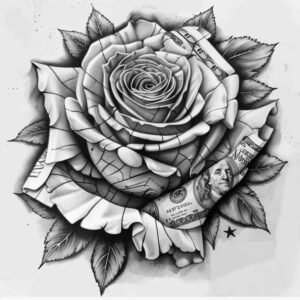 rose-abstract-tattoo – tattoo design ideas free ai generated – no-excess – for-side-torso – Gallery: roses-inkby-ai