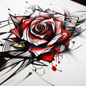 rose-artistic-tattoo – tattoo design ideas free ai generated – elemental – for-back-shoulder – Gallery: roses-inkby-ai