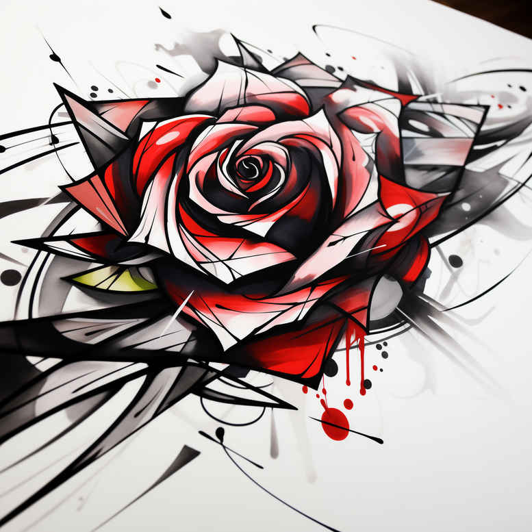 rose-artistic-tattoo – tattoo design ideas free ai generated – elemental – for-back-shoulder – Gallery: roses-inkby-ai