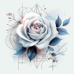 rose-artistic-tattoo – tattoo design ideas free ai generated – minimalist-script – for-arm – Gallery: roses-inkby-ai